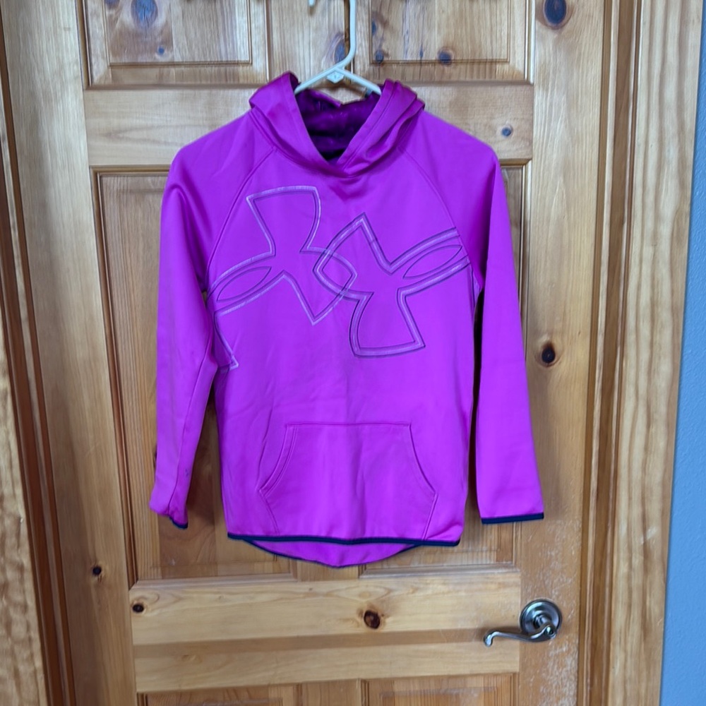 Under Armour Pink Sweatshirt with Mock Neck and Logo